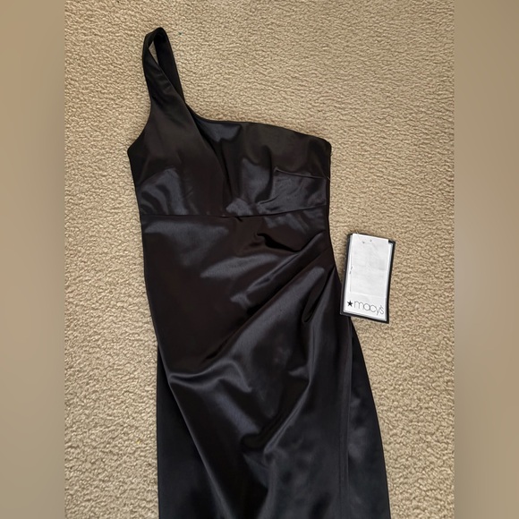 Women’s Black One-Shoulder Dress form fitting dress with a high slit XXS - Picture 1 of 8